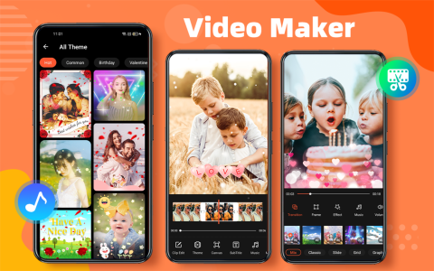 اسکرین شات 1 برنامه Photo Video Maker With Music