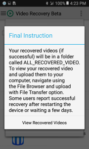 اسکرین شات 7 برنامه Video Recovery