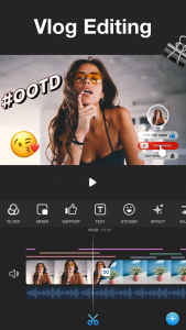 اسکرین شات برنامه Vlog video editor maker: VlogU 1