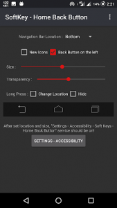 اسکرین شات برنامه SoftKey - Home Back Button 1