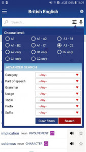 اسکرین شات برنامه English Vocabulary Profile - British 1