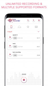 اسکرین شات برنامه Voice Recorder and Editor App 1