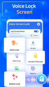 اسکرین شات 4 برنامه Voice Screen Lock : Speak Lock