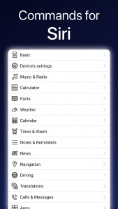 اسکرین شات برنامه Commands for Siri 1