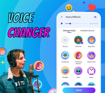 اسکرین شات برنامه Voice Changer - Voice Effects 1