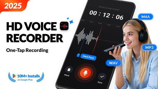 اسکرین شات 1 برنامه Voice Recorder & Voice Memos