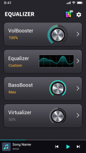 اسکرین شات 1 برنامه Volume & Bass Boost Equalizer