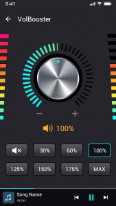 اسکرین شات برنامه Volume & Bass Boost Equalizer 2