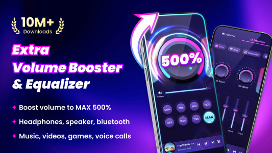 اسکرین شات 1 برنامه Volume Booster - Sound Booster