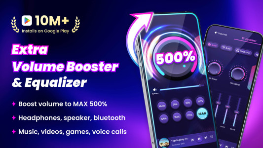 اسکرین شات 1 برنامه Volume Booster - Sound Booster