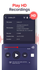 اسکرین شات 4 برنامه voice recorder