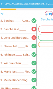 اسکرین شات برنامه Test zur deutsch grammatik A1-A2-B1-B2-C1 3
