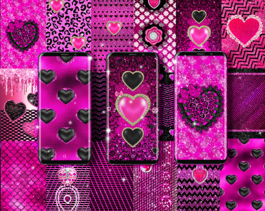 اسکرین شات 3 برنامه Black pink glitter wallpapers
