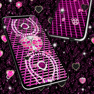 اسکرین شات 6 برنامه Black pink glitter wallpapers
