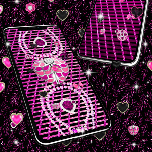 اسکرین شات برنامه Black pink glitter wallpapers 6