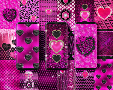 اسکرین شات برنامه Black pink glitter wallpapers 3