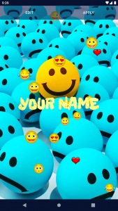 اسکرین شات 2 برنامه Cute Emoji Live Wallpaper