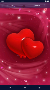 اسکرین شات برنامه Love Hearts Live HD Wallpaper 6