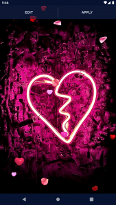 اسکرین شات برنامه Love Hearts Live HD Wallpaper 7