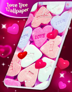 اسکرین شات 4 برنامه Love Hearts 4K Live Wallpaper