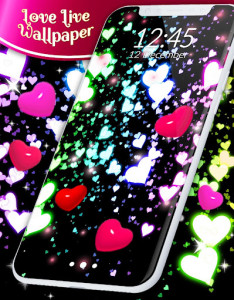 اسکرین شات 7 برنامه Love Hearts 4K Live Wallpaper