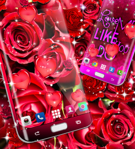 اسکرین شات برنامه Red rose live wallpaper 6