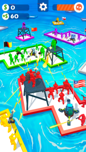 اسکرین شات 1 بازی War of Rafts: Crazy Sea Battle