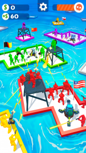 اسکرین شات بازی War of Rafts: Crazy Sea Battle 1