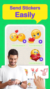اسکرین شات برنامه Animated Emojis Sticker for WA 3