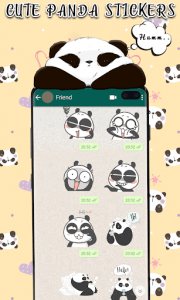 اسکرین شات برنامه Animated Panda Stickers For Whatsapp 2021 6