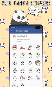 اسکرین شات برنامه Animated Panda Stickers For Whatsapp 2021 2