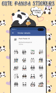 اسکرین شات برنامه Animated Panda Stickers For Whatsapp 2021 3