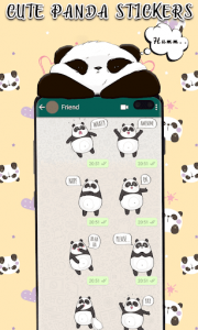 اسکرین شات برنامه Animated Panda Stickers For Whatsapp 2021 5