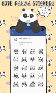 اسکرین شات برنامه Animated Panda Stickers For Whatsapp 2021 4