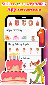 اسکرین شات برنامه WASticker happy birthday to 2