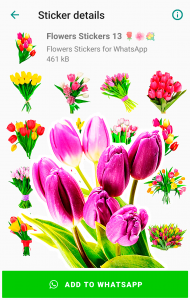 اسکرین شات برنامه Flowers Stickers for WhatsApp 5