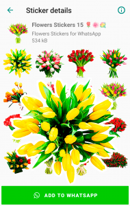 اسکرین شات برنامه Flowers Stickers for WhatsApp 7