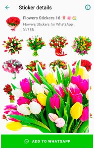 اسکرین شات برنامه Flowers Stickers for WhatsApp 6