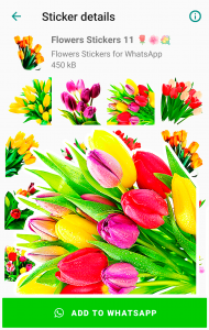 اسکرین شات برنامه Flowers Stickers for WhatsApp 2