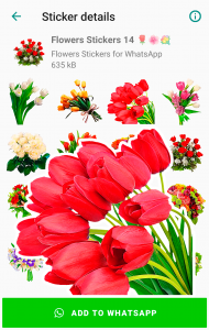 اسکرین شات برنامه Flowers Stickers for WhatsApp 4