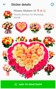 اسکرین شات برنامه Flowers Stickers for WhatsApp 8