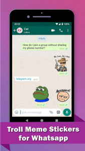 اسکرین شات برنامه WAStickerApps - Funny Memes Sticker for Whatsapp 4