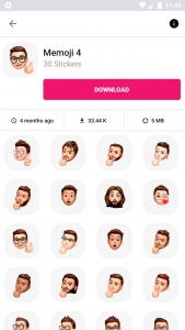 اسکرین شات برنامه 3D Emojis Stickers - WASticker 4
