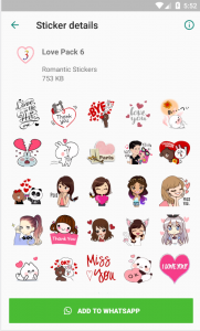 اسکرین شات برنامه 😍 Love Emoji Sticker for Whatsapp - WAStickerapps 2