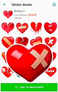 اسکرین شات برنامه Love Stickers for WhatsApp 7