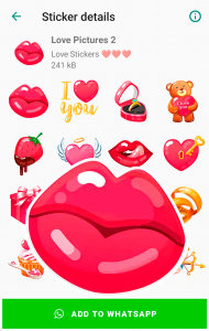 اسکرین شات برنامه Love Stickers for WhatsApp 6