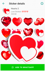 اسکرین شات برنامه Love Stickers for WhatsApp 5