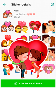 اسکرین شات برنامه Love Stickers for WhatsApp 1