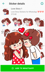 اسکرین شات برنامه Love Stickers for WhatsApp 3