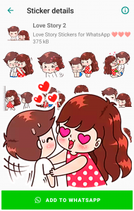 اسکرین شات برنامه Love Stickers for WhatsApp 4